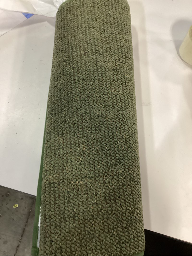 Condition photo showing Good Condition for BEQHAUSE Dirt Trapper Door Mat 24" x 60", Non-Slip Washable Doormats Entrance Mat, Dirt Resistant and Absorbent Welcome Mat, Low Profile Floor Mats for Front Back Door and Entryway, Green Green 2' x 5' (Rectangular)