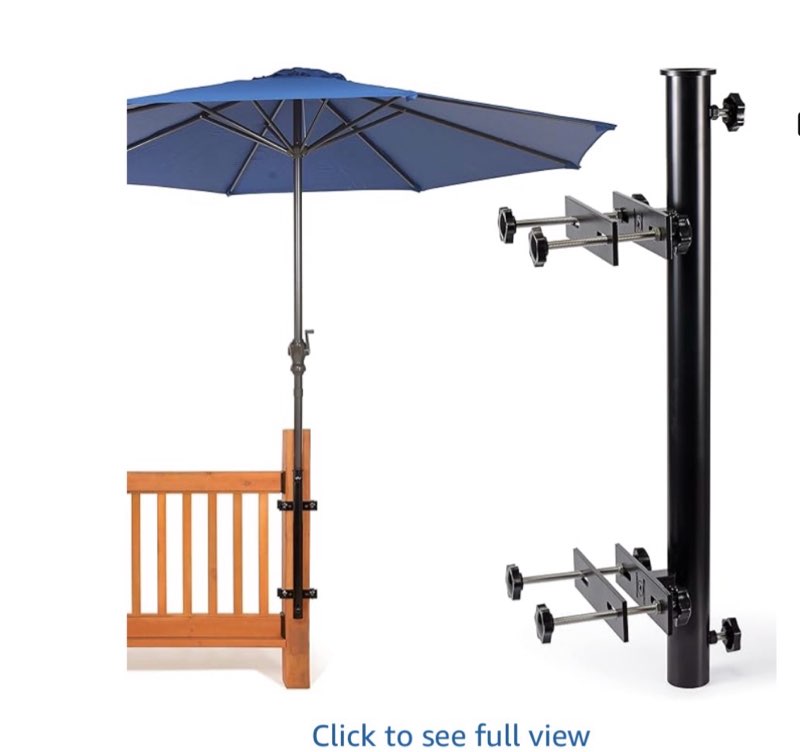 patio umbrella holder, heavy duty 304 stainless steel black 
