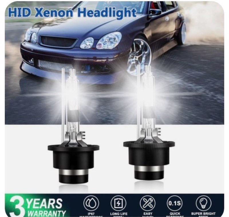 for Lexus GS400 GS430 GS300 Headlights 1998 1999 2001 2002 2003 2004 Low Beam with D2R Xenon HID Bulbs Only, IS GS 300 400 430 OEM 35W Headlamp, 6000K Bright White D2RC1 Dipped Light, 2-Pack