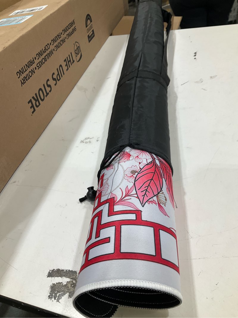 Condition photo showing item condition for Mahjong Mat for Table 33x33 Inch, No-Crease, Anti-Slip, Noise-Reducing American Mahjong Mat, Mahjong Table Mat with Carry Bag, Neoprene Mahjong Mat for Poker, Card, Board(Pink) Red 33 Inch