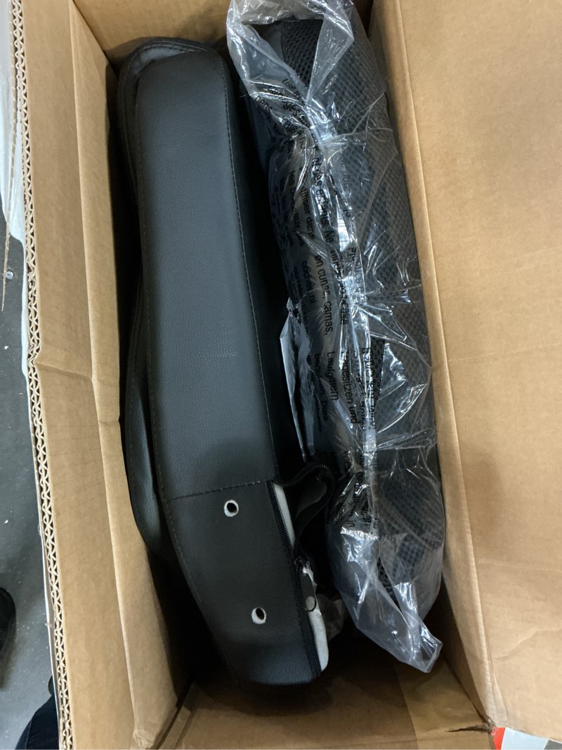 Condition photo showing Good Condition for Amazon Basics Classic Puresoft PU Padded Mid-Back Height Adjustable Office Computer Desk Chair with Armrest, 26"D x 23.75"W x 42"H, Black