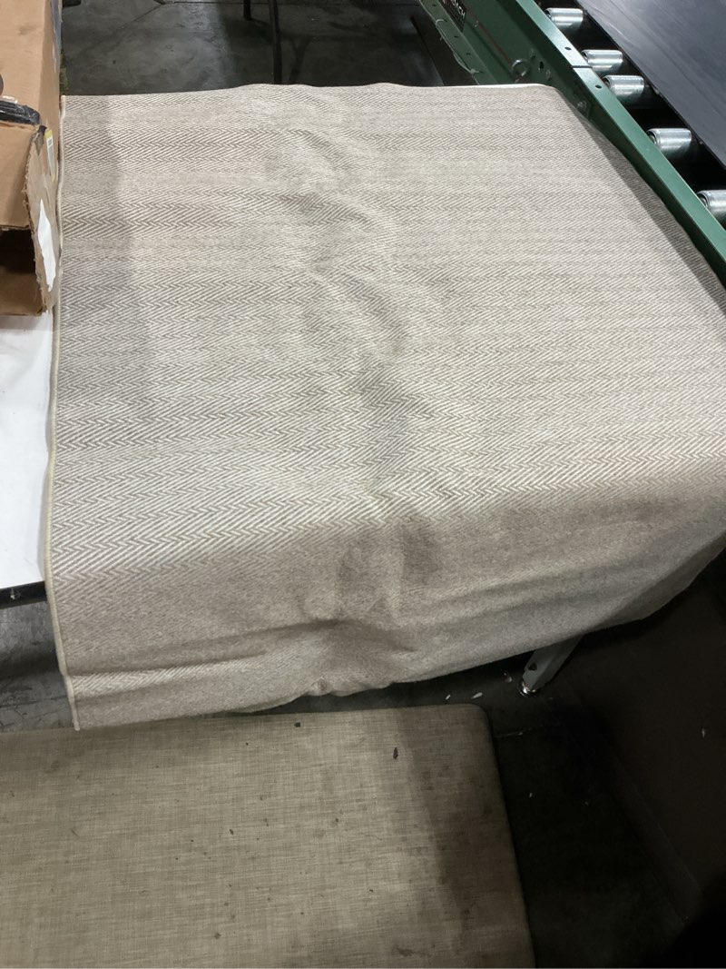 Condition photo showing As Is for ultra thin door mat indoor entrance 31\"x47\", low-profile indoor door mat, non slip entry mat rubber backing unique herringbone design inside doormat dirt trapper entryway mats, beige 24\"x47\" khaki