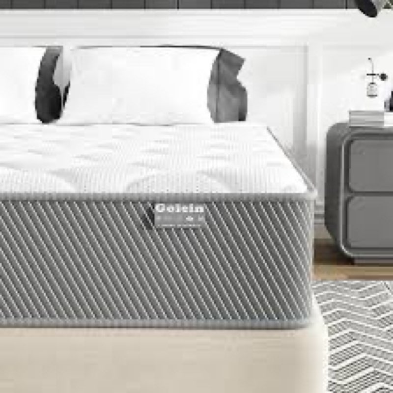 Golein Full Size Mattress, 10 Inch Memory Foam Mattress in a Box with Pocket Spring, Medium Firm Hyb