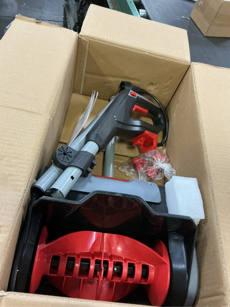 Condition photo showing Good Condition for ework corded snow shovel 11-inch 1200w 10a powerful electric snow shovels, 6-inch clearing depth, 23-foot max throw distance, power snow blower for driveway, steps, sidewalk, porch
