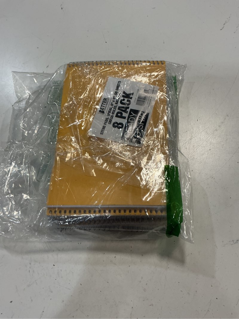 Condition photo showing Good Condition for better office products - steno pad - spiral-bound - - 60 sheets / 120 pages - white paper - gregg - paperboard (pack of 8)