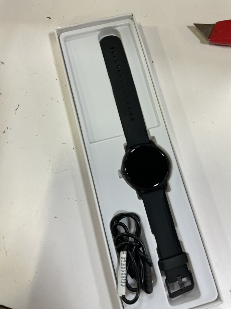 Condition photo showing Good Condition for agptek smart watch for women men, 5atm waterproof smartwatch for android and ios phones, fitness tracker watch with 100+ sports modes, heart rate monitor pedometer sleep monitor, black