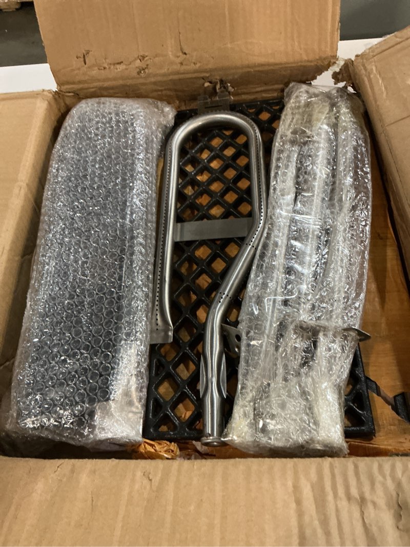 Condition photo showing Good Condition for Grill Grease Tray Replacement Parts for Dyna Glo Grill Replacement Parts 5 Burner DGH474CRP, DGH483CRP, DGH485CRP, Adjustable 24''-30'' Gas Grill Drip Pan, Cooking Grate, Heat Plate Shield and Burners Drip Pan + Grill Parts+Grates