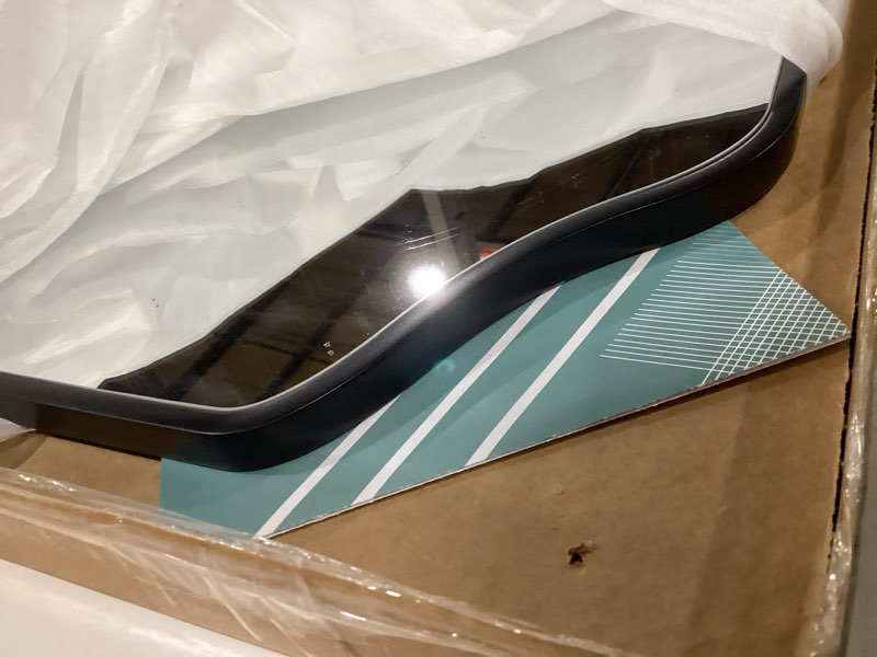 Condition photo showing Good Condition for Black Bathroom Mirror Over Sink 20x30 Inch, Wall Mounted Modern Rounded Rectangle Vanity Mirrors wit