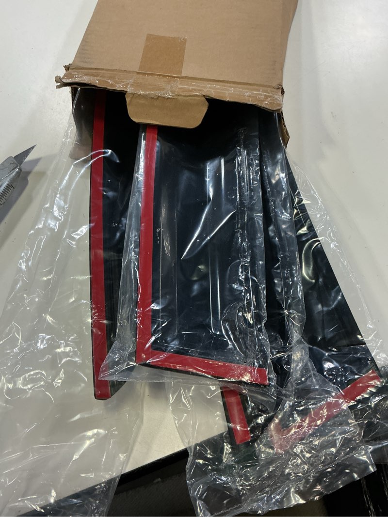 Condition photo showing Good Condition for kpy rain guards fit for 2019-2024 mazda 3 sedan, out-channel window visors vent wind deflectors 4pc, car accessories for 19-24 mazda 3 sedan (excludes hatchback)