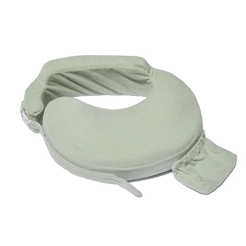 Baby must be supported by your arms holding the baby My Brest Friend Deluxe Nursing Pillow - Spring Green