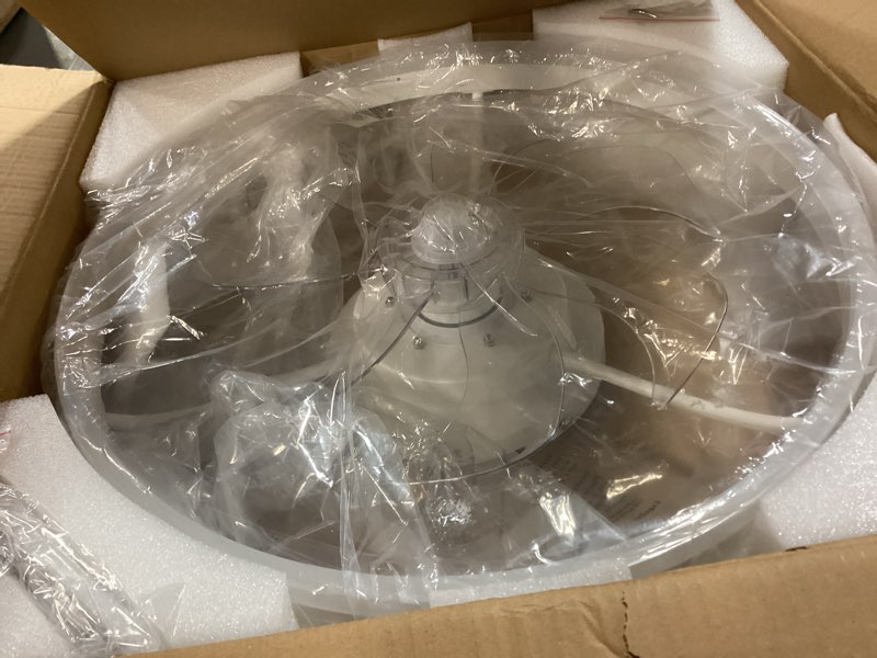 Condition photo showing Good Condition for sterren ceiling fans with lights,20" low profile ceiling fan with remote control, modern flush mount ceiling fan,white fan light for bedroom, living room,kitchen,small led ceiling light fixture white 19.7 inch