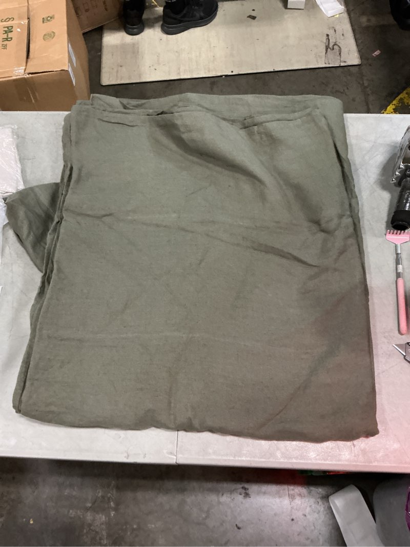 Condition photo showing New/Like New for european linen duvet cover  king /cal king hunter green