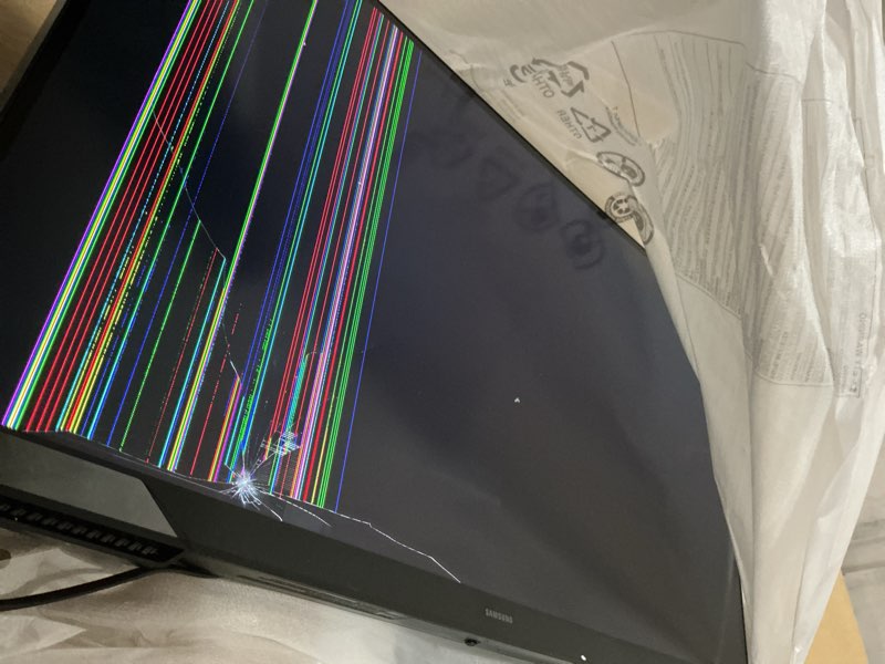 Condition photo showing As Is for Samsung 27-Inch Odyssey G3 (G30D) Series FHD Gaming Monitor, 1ms, 180Hz, AMD FreeSync, Adjustable Stand, Black Equalizer, Virtual Aim Point, Eye Saver Mode, Flicker-Free, LS27DG302ENXZA