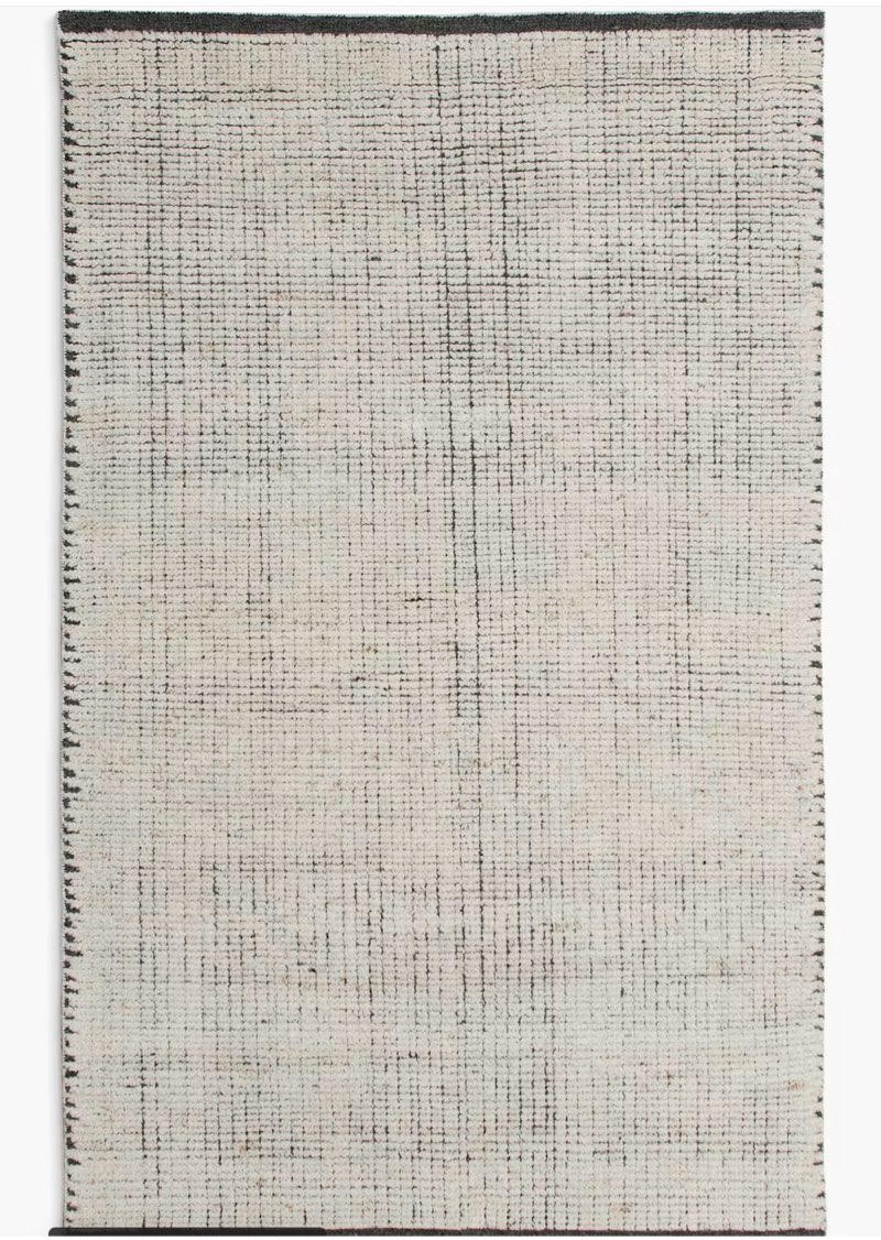 Ares Hand-Knotted Wool Rug, Ivory/Charcoal, 3' x 5'