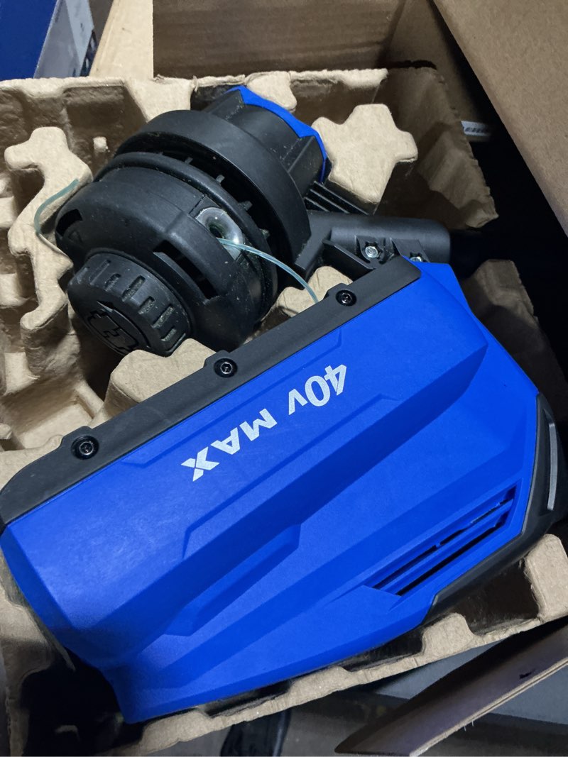 Condition photo showing As Is for kobalt gen4 40-volt 15-in straight cordless string trimmer (tool only)