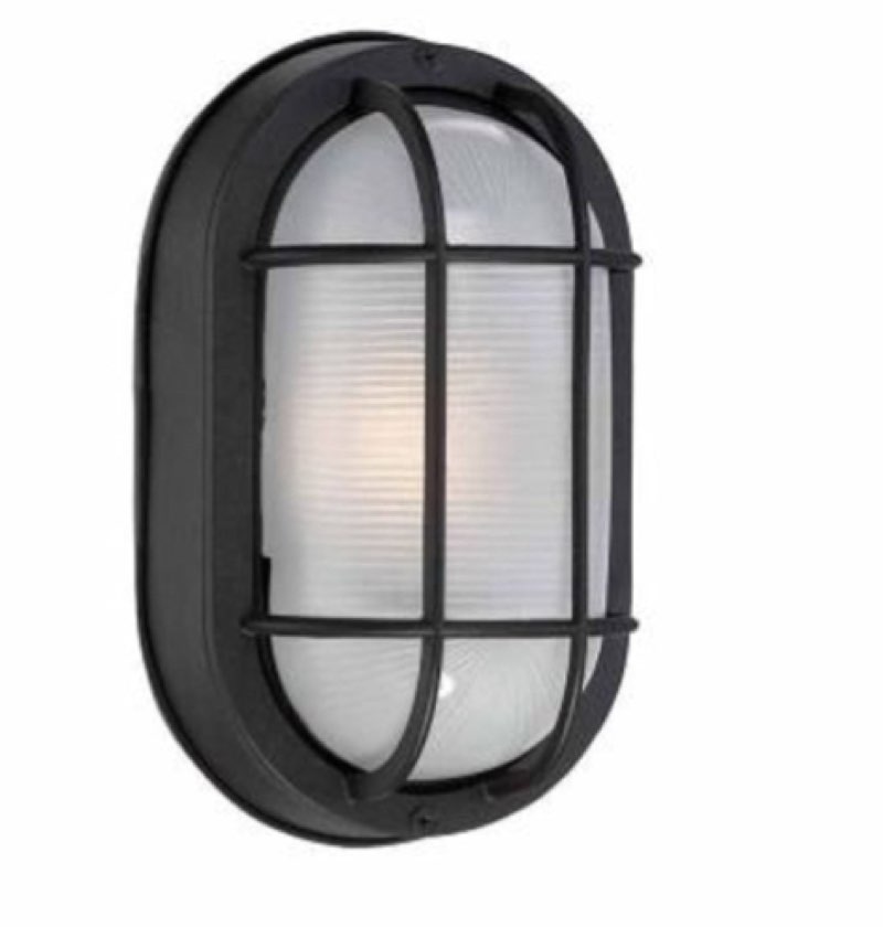 Hampton Bay LED Wall latern Black set of 2