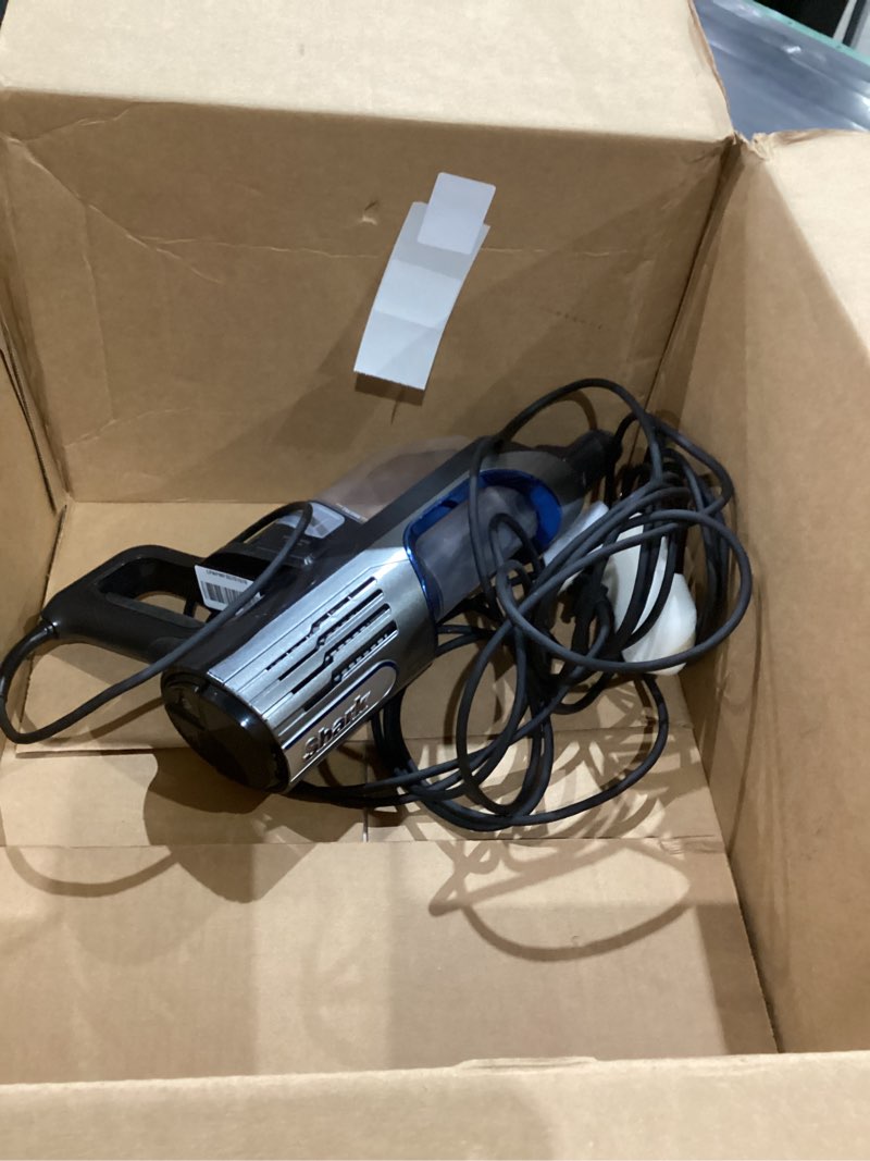Condition photo showing As Is for shark | corded stick vacuum cleaner | vertex ultralight | removable handheld vacuum | pet hair vacuum for carpet and hard floor | powerful suction | no hair wrap | 3 attachments included | hz2002 vertex w/ duoclean