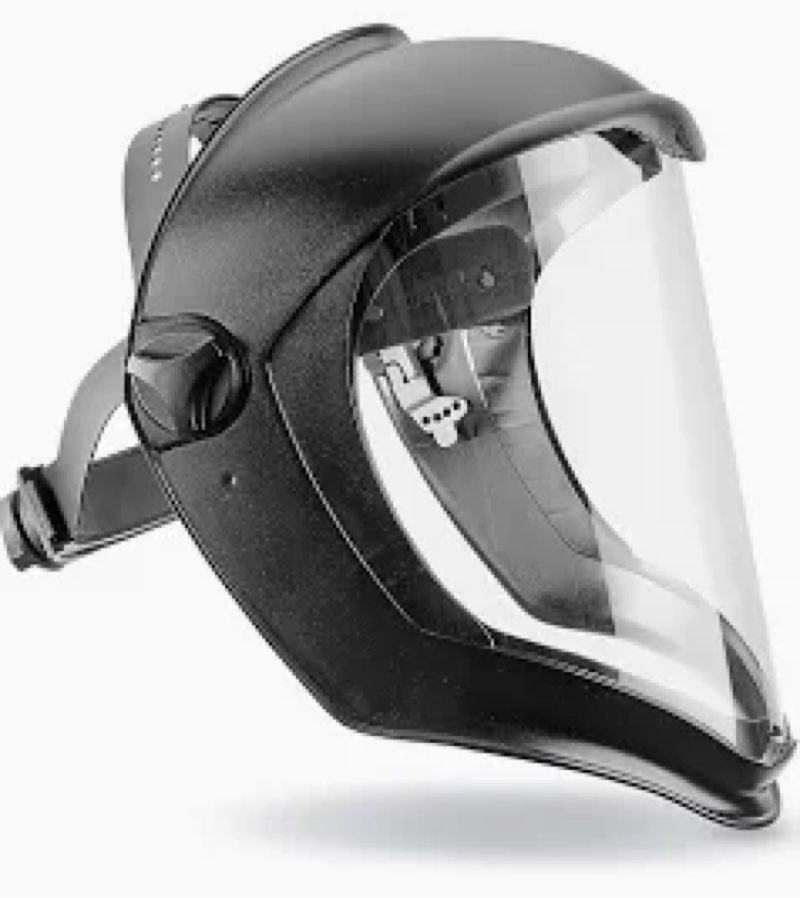 honeywell uvex bionic face shield with clear polycarbonate visor and anti-fog/hard coat (s8510)