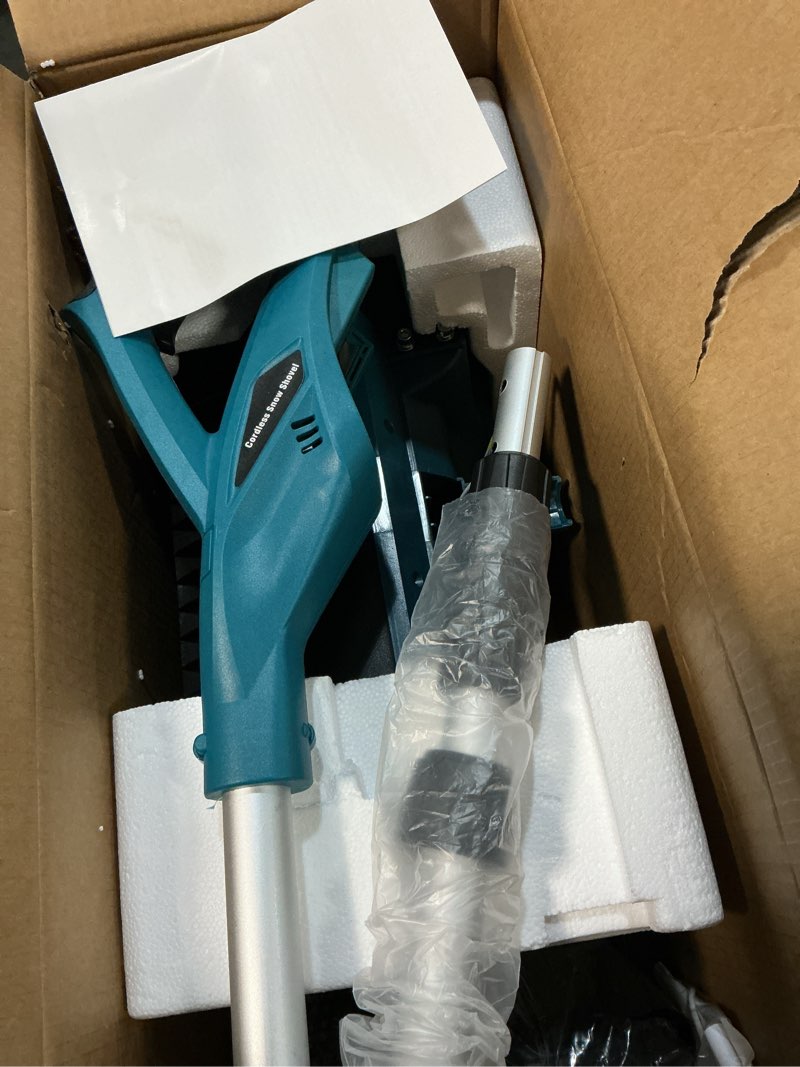 Condition photo showing Good Condition for fovendi 16.5-inch cordless snow shovel electric snow blower with directional plate, 4.5ah battery & quick charger included for driveway & sidewalks