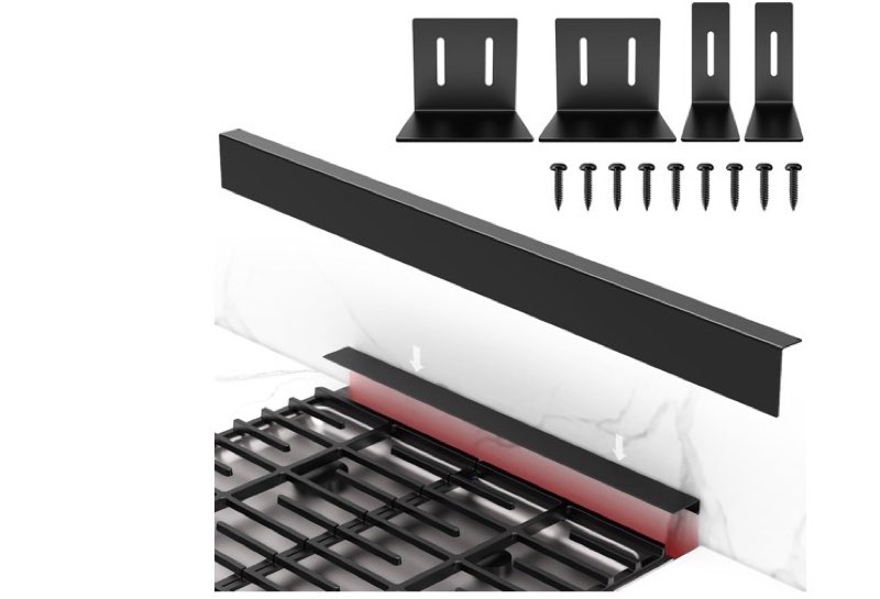 30" stove gap filler, kitchen stove gap covers, slide-in range rear filler kit for most brand kitche
