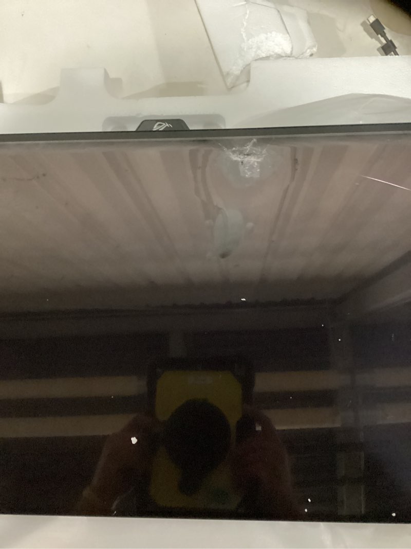 Condition photo showing As Is for ASUS ROG Strix 26.5” 1440P QD-OLED Gaming Monitor (XG27ACDNG) -QHD (2560x1440), 360Hz, 0.03ms, Custom Heatsink, OLED Care+, G-SYNC Compatible, 99% DCI-P3, DisplayWidget, AI Gaming, 3yr Warranty 27" OLED QHD 360Hz