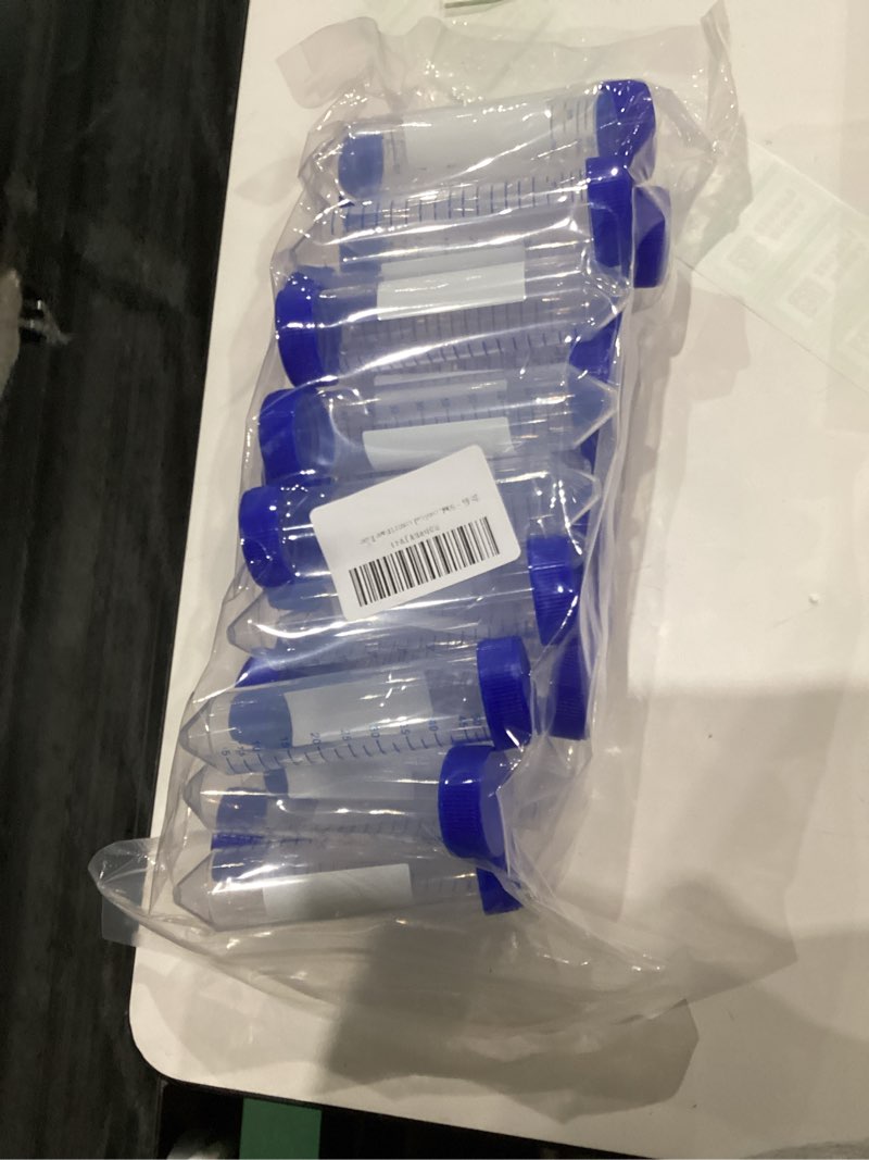 Condition photo showing New/Like New for 50mL Conical Centrifuge Tubes, [25 Items/1 Pack] Plastic Test Tube with Screw Caps, 50mL sterile Test Tubes with Lids, 50 mL Skirted Tubes with Printed Graduation and Write-on Spot 50ml,Conical,Sterile 25