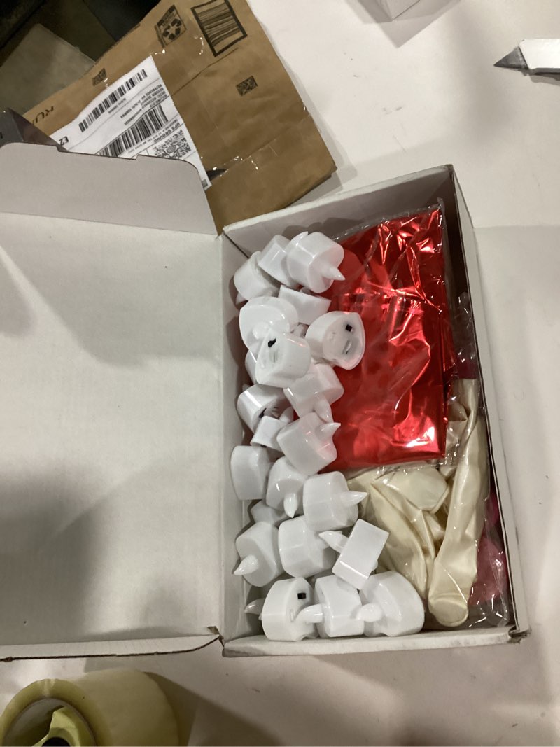 Condition photo showing New/Like New for Happy Birthday Decorations, Include Light up Letters, with Tea Lights Candles, Latex Balloons, Aluminum Balloons and Rose Petals, Special Festival, Surprise Gifts Banner for Women and Men Happy Brithday