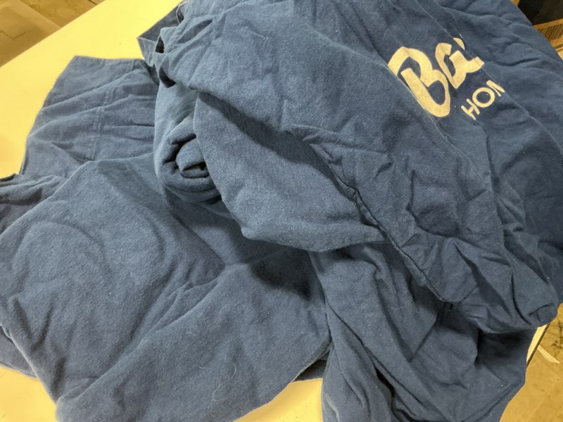 Condition photo showing As Is for Bare Home King Sheet Set - Luxury 1800 Ultra-Soft Microfiber Double Brushed - Deep Pockets - Easy Fit - 4 Piece Set - Bedding Sheets & Pillowcases (King, Heathered Dark Blue) King 08 - Heathered Dark Blue