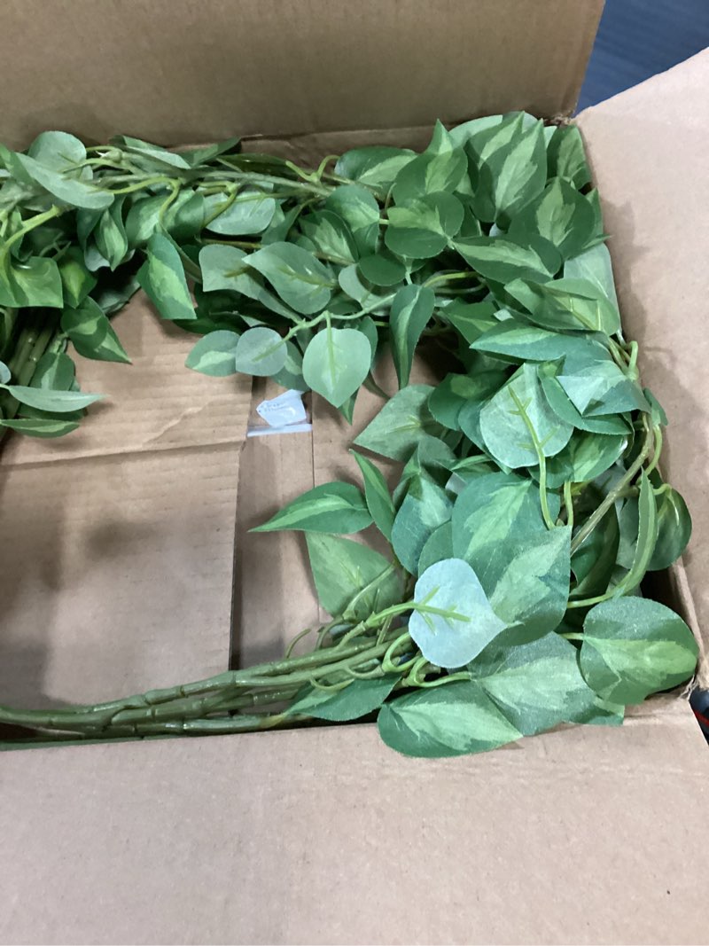 Condition photo showing New/Like New for 5pcs artificial eucalyptus leaves stem plants for spring decor, 32.7 inch fake leaves greenery branches green shrubs silk faux foliage diy stems for festival home kitchen farmhouse(green)