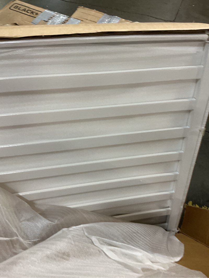 Condition photo showing New/Like New for dream on me synergy 5-in-1 convertible full-size baby crib with toddler, day & full bed conversion in white, greenguard gold & bsa, 3 mattress heights, sustainable pinewood white synergy