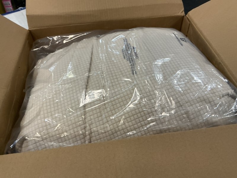 Condition photo showing Good Condition for subrtex slipcover sets for sofa, 7 pieces stretch furniture cover, wear resistant, washable, checkered pattern, ivory (large) ivory large