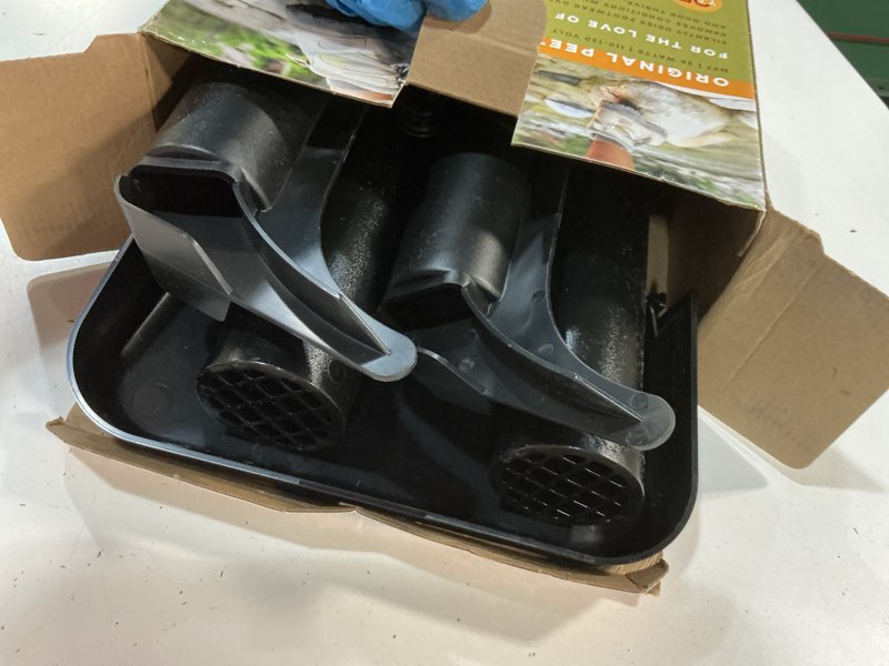 Condition photo showing As Is for peet original 2-shoe dryer for hunting boots - silent, gentle air drying for leather, rubber, neoprene, and more