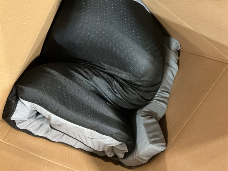 Condition photo showing As Is for cymula 3 inch memory foam camping pad, camping essentials roll up floor mat for car camping, cot, tent, truck, travel and guest use, non-slip waterproof bottom, removable cover single:75*30*3 grey