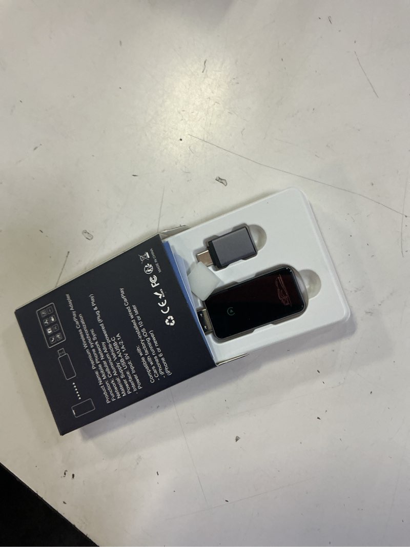 Condition photo showing Good Condition for wireless carplay adapter for apple iphone - converts factory wired carplay to wireless, quick setup & auto-connect every drive, carplay dongle for cars from 2015+ & ios10+ (metallic brushed blue)