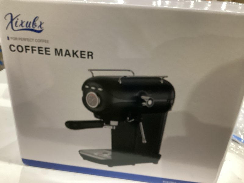 xixubx espresso machine, 20 bar pump temperature control, compact espresso maker with steam milk fro