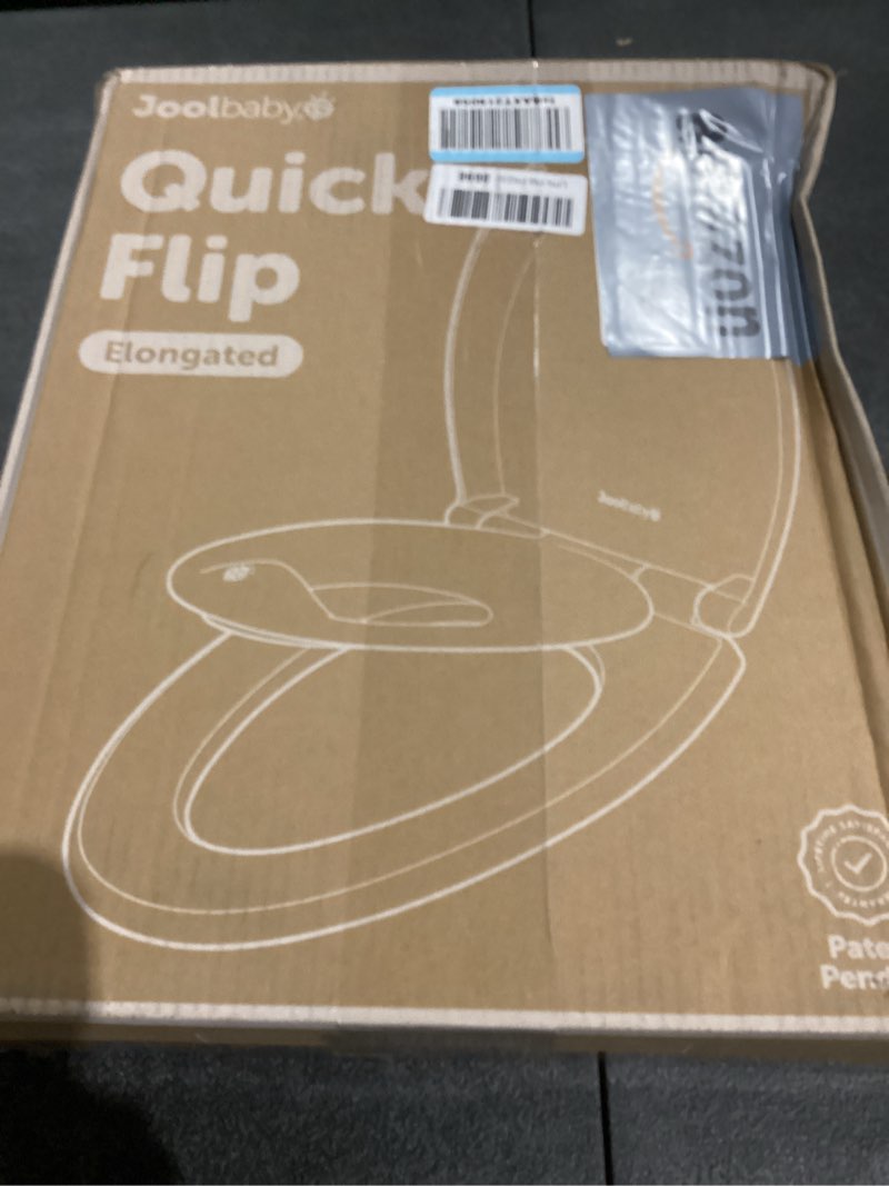 Condition photo showing New/Like New for Quick Flip Toilet Seat with Built-in Potty & Splash Guard for Toddler Training, Slow Close - Jool Baby (Elongated)