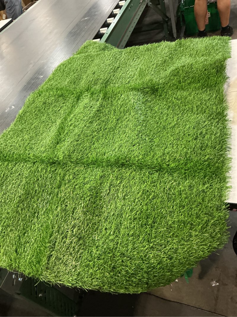 Condition photo showing As Is for artificial grass, professional dog grass mat, potty training rug and replacement turf outdoor rug patio lawn decoration, easy to clean with drainage holes(47.3x31.5 inches) 47.3 x31.5 inch