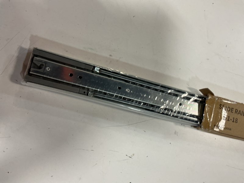 Condition photo showing Good Condition for thickened 200lbs heavy duty drawer slides 1 pair 18 full extension ball bearing sliding rails kitchen cabinet rv runners shelf tool box tracks glides (1/2" thick, 18" l) 18inch w:51mm