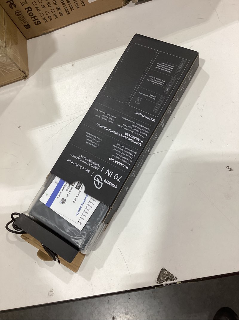 Condition photo showing New/Like New for STREBITO Mini Electric Screwdriver Set, 70 in 1 Small Electric Screwdriver - 64 S2 Preicison Bits, 5 Torque Settings, 4 LED Lights, Mini Power Screwdriver Repair Tool Kit for PC Electronic (Upgraded)