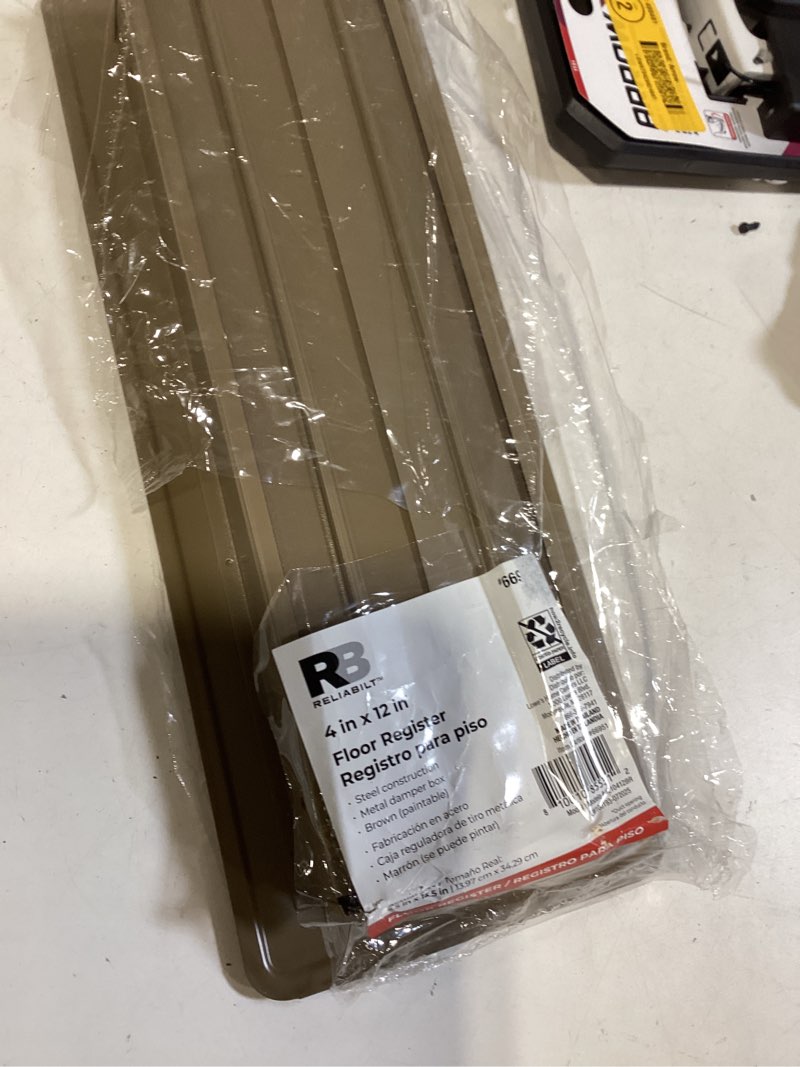 reliabilt floor register 4-in x 12-in steel floor register in brown (12-pack)