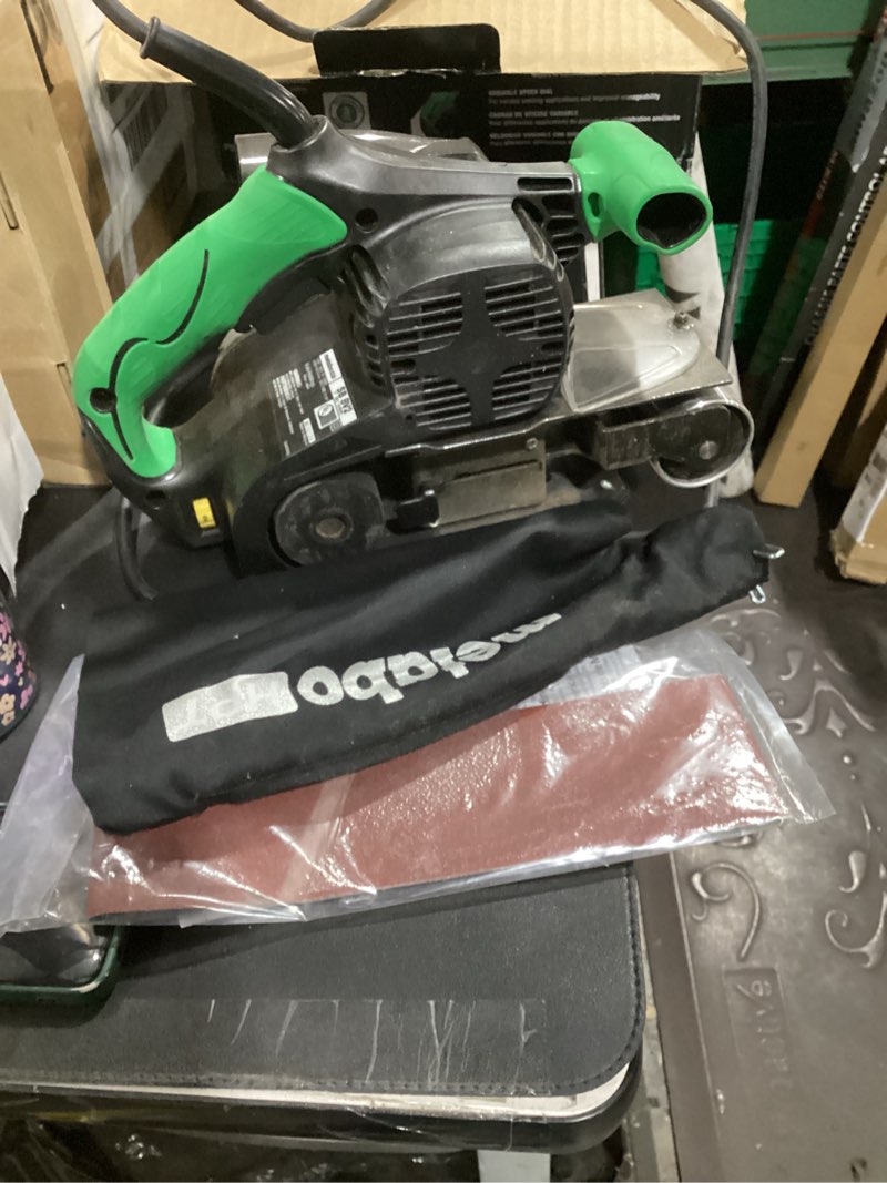 Condition photo showing As Is for metabo hpt belt sander | 3 x 21 inch | for woodworking | variable speed | 9.0 amp motor | soft grip | 5-year warranty | sb8v2 metabo hpt sb8v2