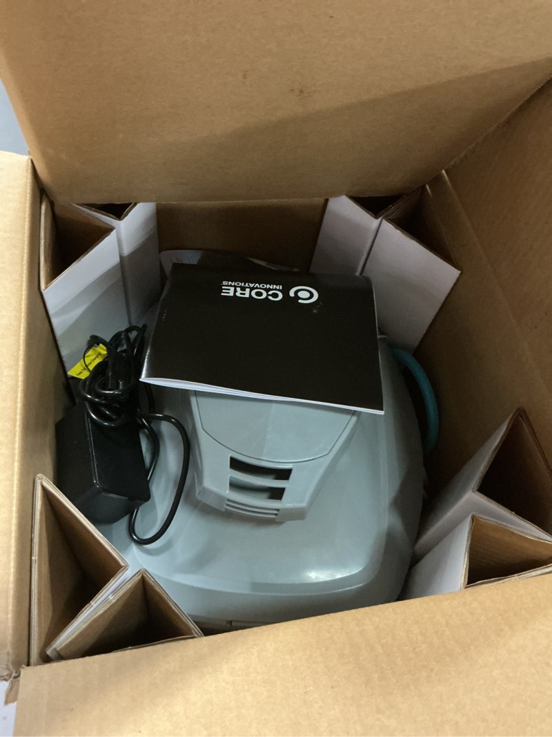 Condition photo showing Good Condition for core innovations rechargeable robotic pool vacuum cleaner, 45-min runtime, dual 2l filters, led indicator, powerful suction