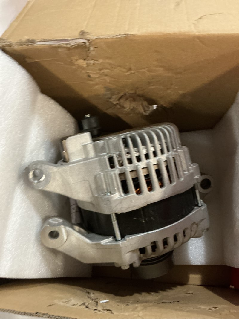 Condition photo showing item condition for alternator 11554 for 2015-2017 200, 2016-2018 500x, 2014-2019 cherokee, 2017-2022 compass, 2015-2021 renegade, 2015-2022 promaster city 2.4l 160amp 6pk 11554n 56029624aa 56029624ab oe: 11554 alternator (similar no same)