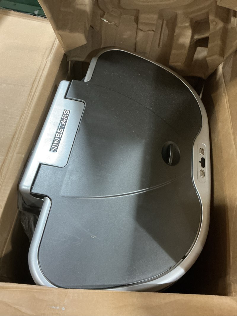 Condition photo showing Good Condition for ninestars dzt-70-11r automatic touchless motion sensor semi-round trash can/recycler, 18.5 gal. 70 l., stainless steel 18 gal trash can