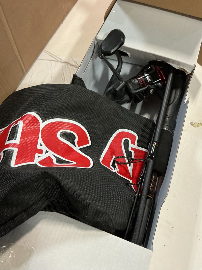 Condition photo showing As Is for Ugly Stik GX2 Spinning Reel and Fishing Rod Combo New Model 30 Size Reel - 6' - Medium - 4pc