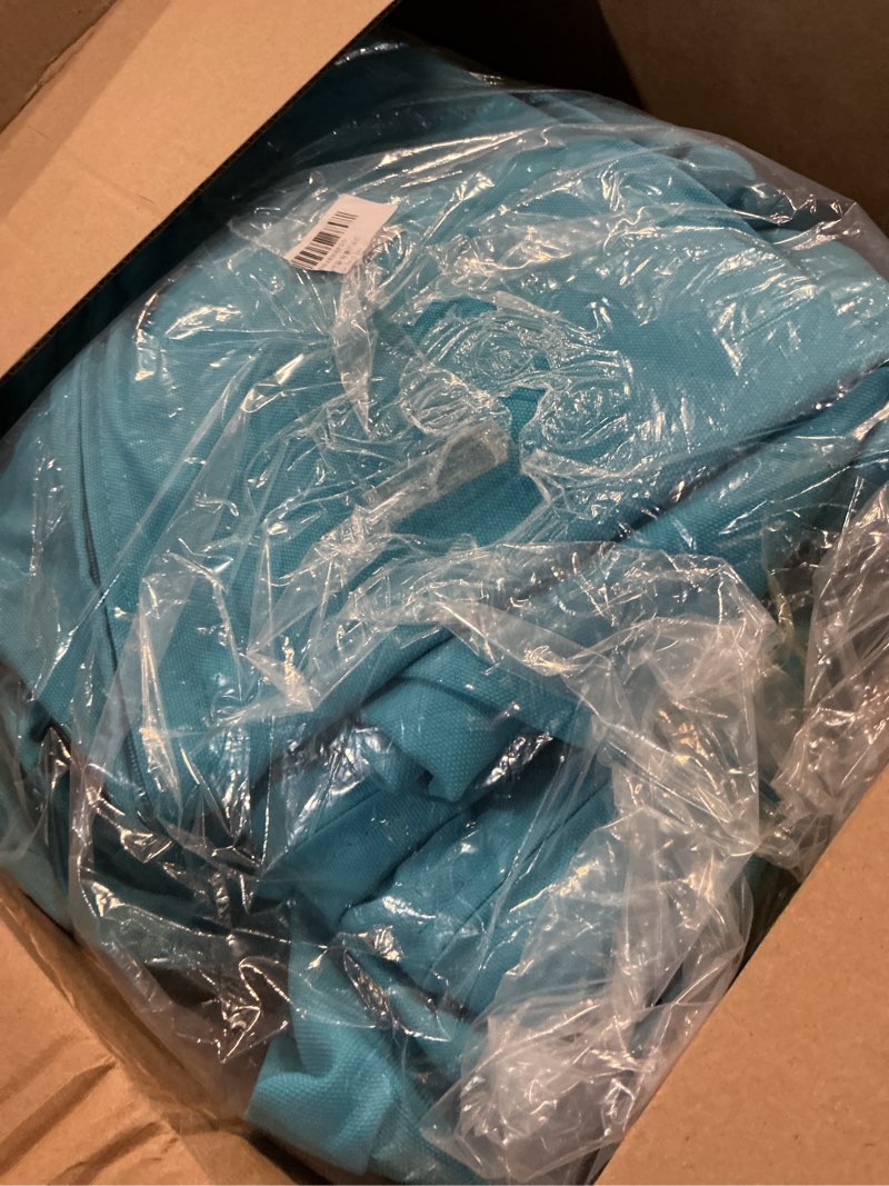 Condition photo showing Good Condition for outdoor curved sofa cushion cover with zipper & anti-slip particles, half moon patio furniture cushions covers waterproof, olefin fabric-only cover (aruba blue, 77/40 * 28 * 5.3inch) aruba blue 77/40*28*5.3inch