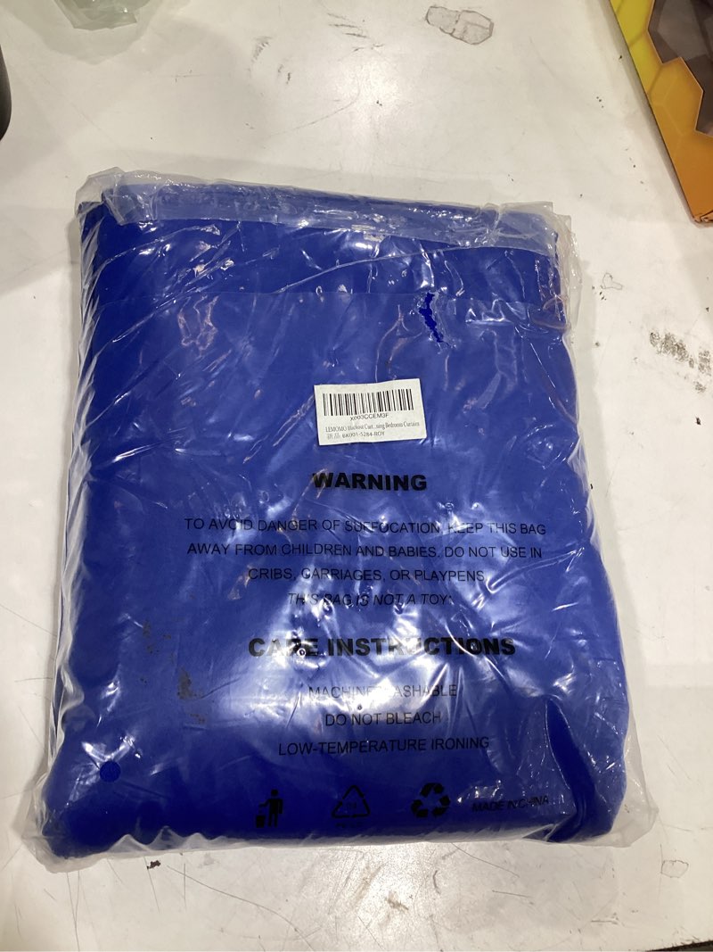 Condition photo showing Good Condition for lemomo blackout curtains 52 x 84 inch/royal blue curtains set of 2 panels/thermal insulated room darkening bedroom curtains royal blue 52"w x 84"l (pack of 2)