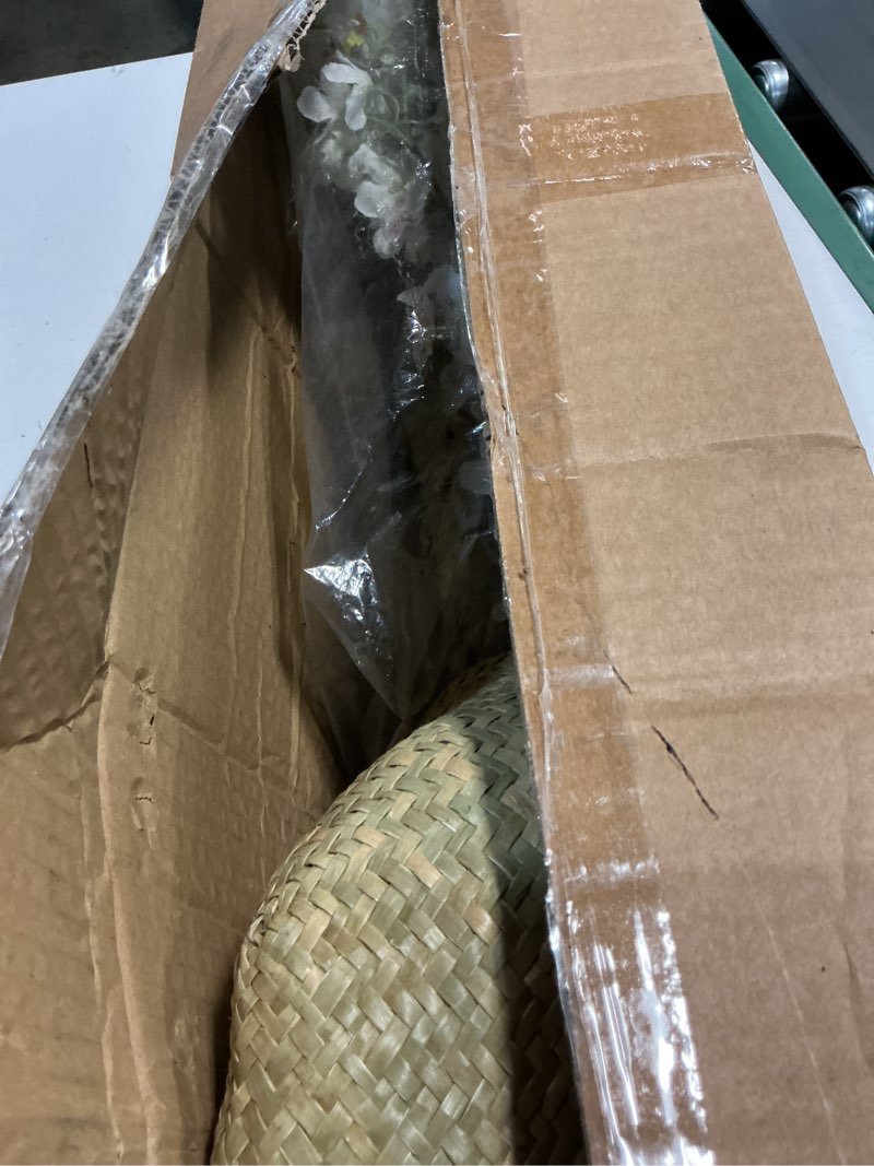 Condition photo showing Good Condition for 6ft light up cherry blossom tree with lights & plant basket, tall fake tree, artificial white decorative tree, japandi home decor living room, sakura tree, arbol de cerezo artificial grande