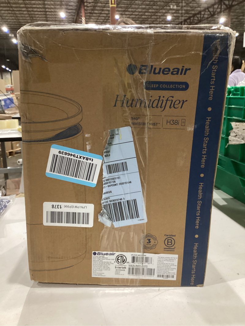 Condition photo showing As Is for BLUEAIR Room Humidifier - DreamWell - 48Hr Top-Fill Mist-Free InvisibleMist Technology Aroma Stone for Essential Oils and Soothing Mood Lighting - Quiet Operation for Bedroom and Home Use, Beige