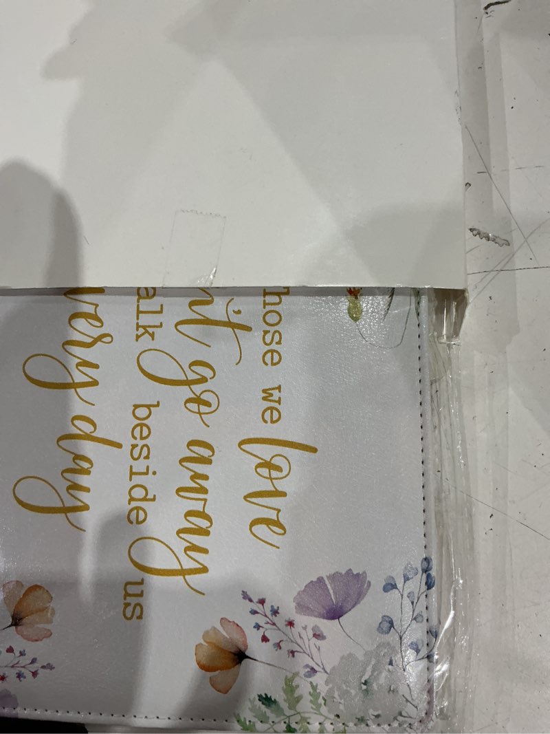 Condition photo showing Good Condition for patelai funeral guest book with pen memorial service celebration of life sign in book for funeral leather cardinal in loving memorial gift, 112 pages(colorful flower)